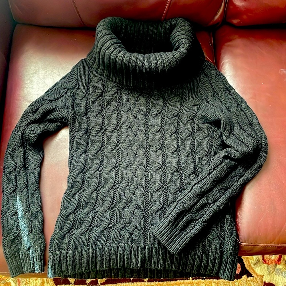 Cowl Neck Cable Sweater